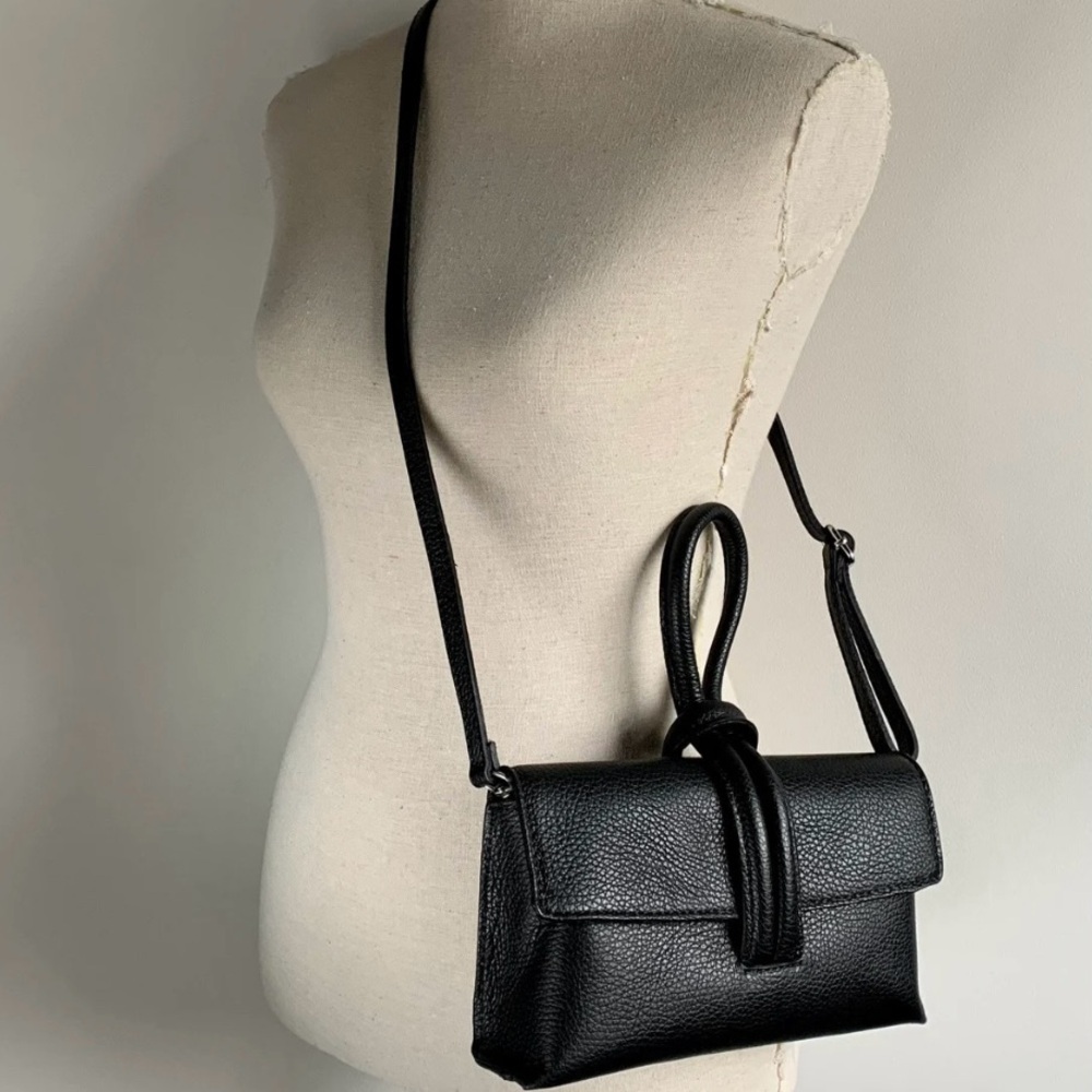 🌺Black Italian Leather Handbag from Rome Italy🌺🌺 - Picture 9 of 12